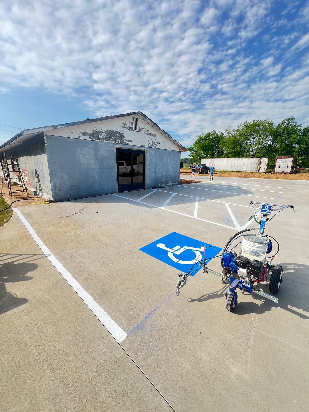 Parking Lot Striping Performed in Alpharetta, GA.