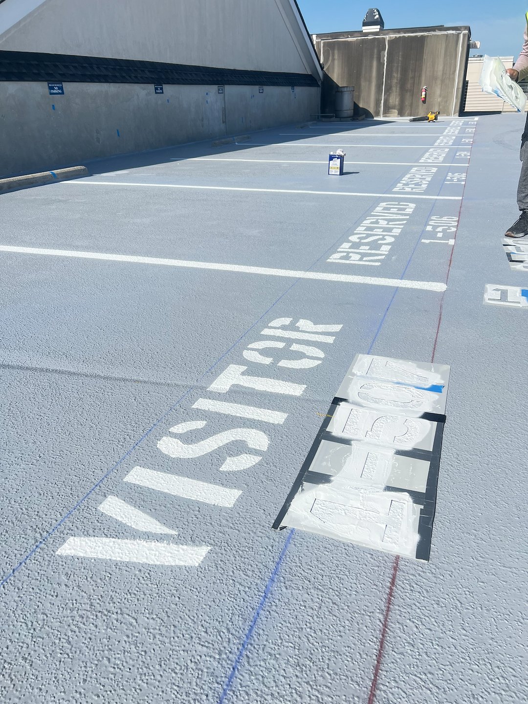 Parking Striping Performed in Sandy Springs, GA. 